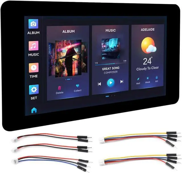 Main image of Waveshare ESP32-S3 7inch Capacitive Touch Screen Development Board 800x480 Resolution 7 inch 65K RGB LCD Disply,5-Point Touch,Supports WiFi & Bluetooth