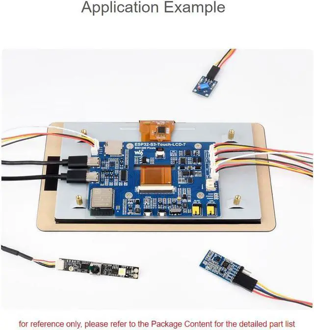 Alt view image 5 of 5 - Waveshare ESP32-S3 7inch Capacitive Touch Screen Development Board 800x480 Resolution 7 inch 65K RGB LCD Disply,5-Point Touch,Supports WiFi & Bluetooth