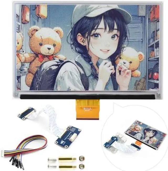 Main image of Waveshare 7.3inch 6-Color E-Paper Display Module, Compatible with Raspberry Pi 5/4B/3B/Zero/Zero W/Zero 2W/Pico/Pico W/Pico WH, Support Jetson Nano/Jetson Orin Nano