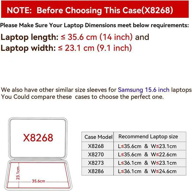 Alt view image 2 of 5 - Smatree Hard EVA Protective Sleeve Case Compatible for 15.6 inch Samsung Galaxy Book 5/4/3 360, for 15.6 inch Samsung Galaxy Book 2 Pro 360 Laptop, Waterproof and Anti-Shock Hard Sleeve (X8268)