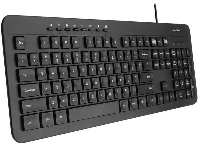 Alt view image 2 of 5 - Macally USB Wired Keyboard and a 1080P Webcam with Microphone and Tripod, Clear Smooth Zoom Meetings