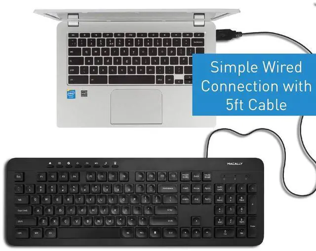 Alt view image 5 of 5 - Macally USB Wired Keyboard and a 1080P Webcam with Microphone and Tripod, Clear Smooth Zoom Meetings