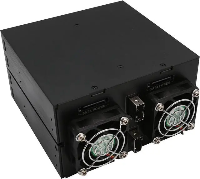 Alt view image 2 of 5 - Full Metal 8 Bay 2.5 Inche HDD SDD Tray Less Mobile Rack SATA or Mini SAS Interface for 5.25" Drive Bay SY-MRA25052