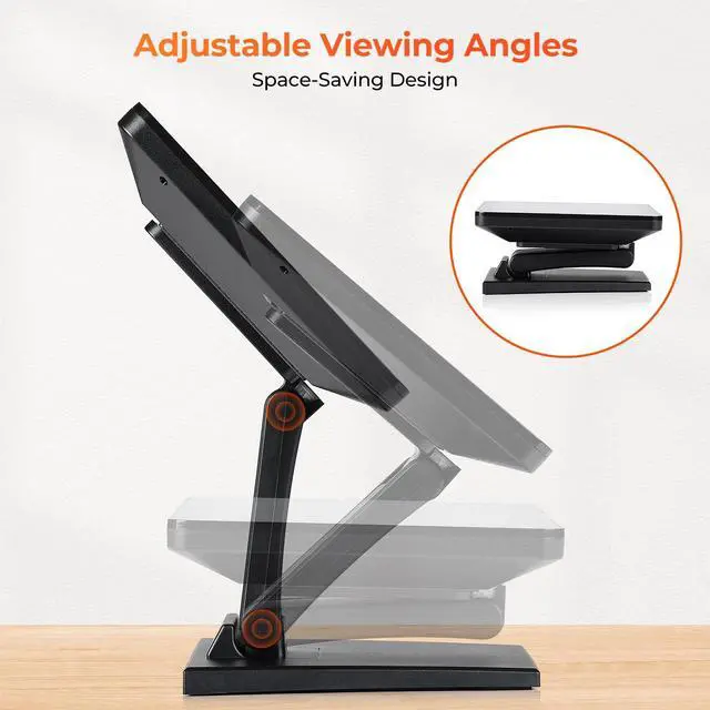 Alt view image 5 of 5 - MUNBYN 12-inch POS Touchscreen Monitor, LED POS Monitor, HDMI/VGA Capacitive Screen Display, Foldable Stand POS Touch Screen Monitor for Retail, Restaurant, Bar, Small Business, No Driver Required