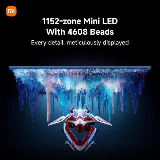 Alt view image 5 of 5 - Xiaomi Mini-LED Gaming Monitor G Pro 27 inch HDR 1000 2K QHD 2560x1440, Fast IPS, 180Hz 1ms, 99% DCI-P3, AMD Freesync, Adjustable Angle, 2× HDMI 2.0, 2× DP 1.4, White
