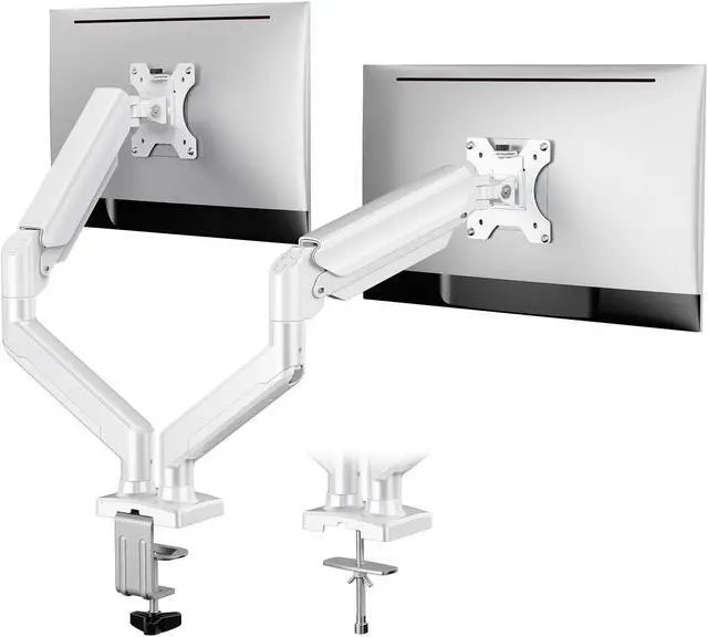 Main image of ErGear Dual Monitor Stand up to 32 inches Screen, Load-Bearing Max 22 lbs Each Arm, Adjustable Dual Monitor Mount, Sturdy Steel vesa Monitor Mount with Stable VESA 75x75 100x100mm