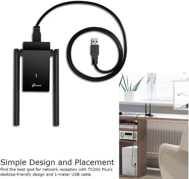 Alt view image 3 of 5 - ADAPTADOR TP-LINK AX1800 Dual Band HIGH GAIN WiFi USB