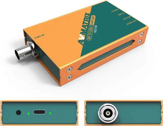 Main image of AVMATRIX UC1118 Video Capture Card SDI to USB 3.0(Gen1) 1080P60 Uncompressed (YUY2) Video Capture with Line in for Video Conferencing Telemedicine Online Education on OBS, Zoom, Teams, PC/Mac