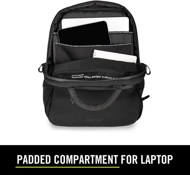 Alt view image 2 of 5 - Kenneth Cole REACTION Logan Neoprene Computer, Black, Laptop Backpack