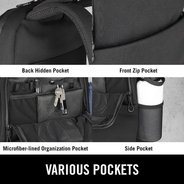 Alt view image 3 of 5 - Kenneth Cole REACTION Logan Neoprene Computer, Black, Laptop Backpack