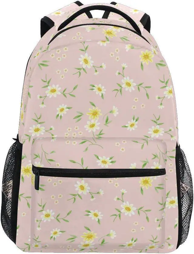 Main image of ALAZA Tiny Daisy Flower Floral Large Backpack Personalized Laptop iPad Tablet Travel School Bag with Multiple Pockets