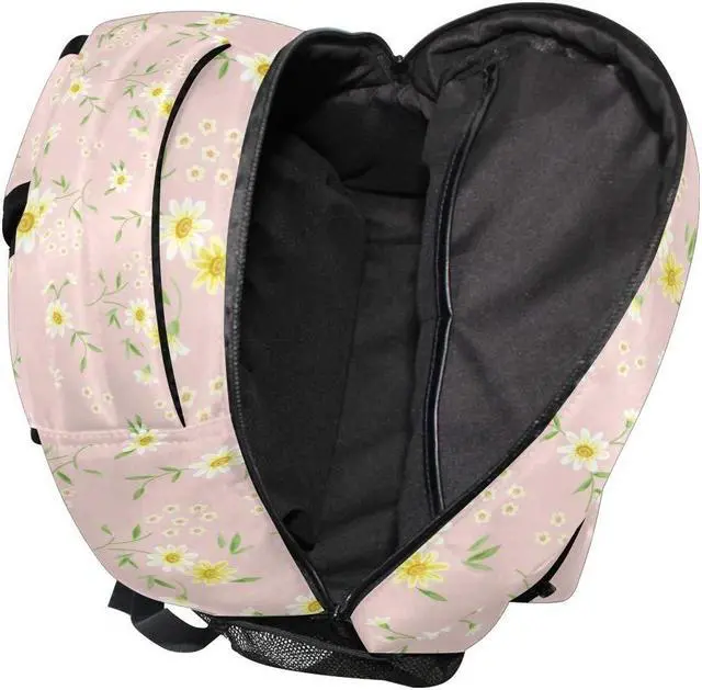 Alt view image 4 of 5 - ALAZA Tiny Daisy Flower Floral Large Backpack Personalized Laptop iPad Tablet Travel School Bag with Multiple Pockets