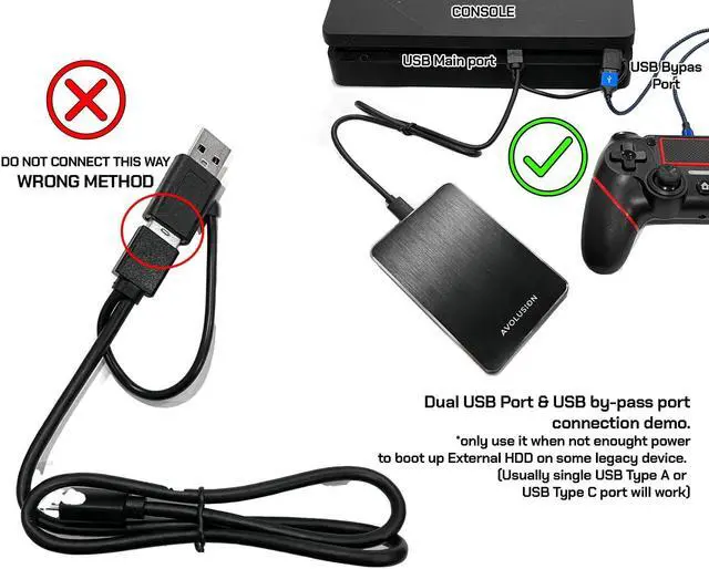 Alt view image 4 of 5 - Avoluxion M2 Series 1TB USB 3.0 Portable External Hard Drive (for PS5 / PS4 Game Console) - 2 Year Warranty