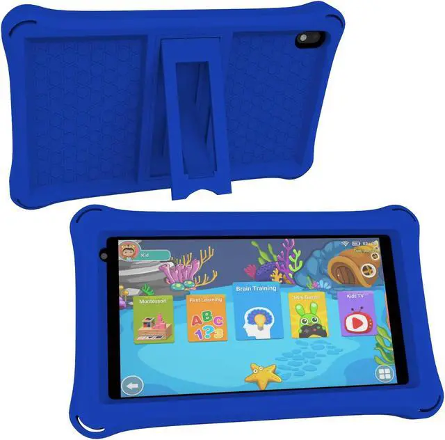 Main image of Kids Tablet 7 Inch Tablets for Kids Android Toddler Tablet with Cover, 32GB ROM/Supports 1TB expansion 4GB RAM Quad-core Processor IPS HD Eye-Care Touchscreen Dual Camera Tablets PC with Silicone Case