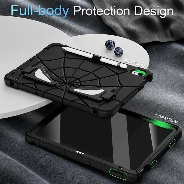 Alt view image 5 of 5 - Auizotl Case for iPad (A16) 11'' 11th/10th Generation 10.9'' 2025/2022,Kids Friendly iPad Case 10th Generation with Screen Protector,Heavy Duty Shockproof Cover for i Pad 11.0/10.9 Inch,Black