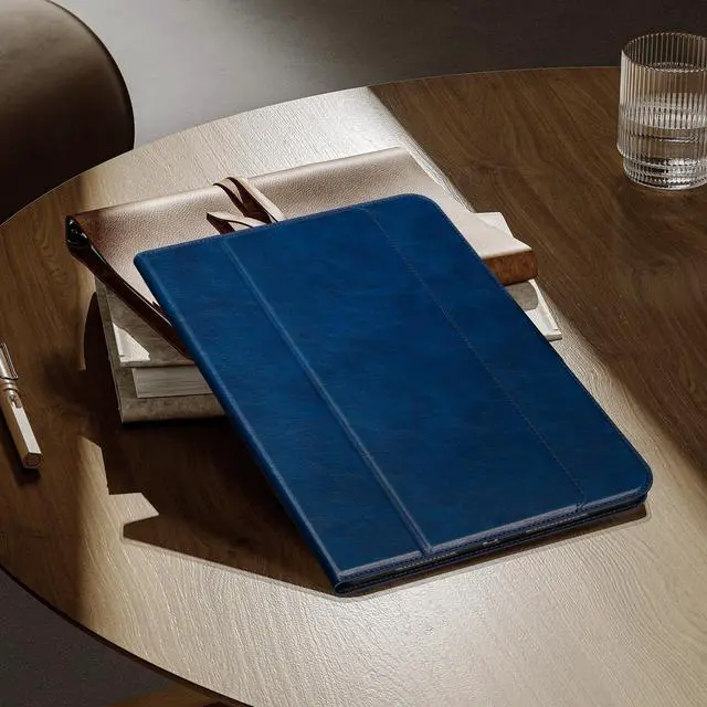 Alt view image 2 of 5 - auaua Case for iPad Air 11 Inch M3/M2 (2025/2024), iPad Air 5th/4th Generation (2022/2020), with Pencil Holder and Pocket, Typing Angle Muti-Stand Magnetic Closure Auto Sleep/Wake (Blue)