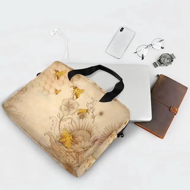 Alt view image 5 of 5 - ALAZA Honey Bees Wildflowers Laptop Messenger Bag Case Sleeve Briefcase for Men Women, Multi03