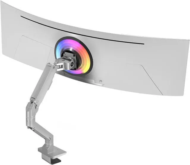 Main image of AVLT Single 34"-57" Monitor Arm Desk Mount fits One 44 lbs Heavy Duty Monitor Full Motion Height Swivel Tilt Rotation Adjustable Monitor Gray Arm VESA 200x200 200x100 100x100 75x75