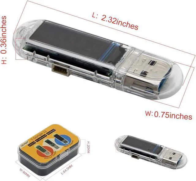 Alt view image 2 of 5 - NerdMiner Bitcoins Miner V2 Dongle USB 75KH 1W T-Display S3 Bitcoin Solo Lottery Miner Win 3.125 BTC with Low Power Consumption(1PCS)