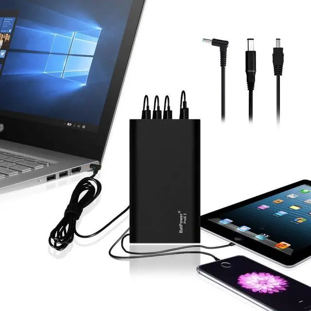 Alt view image 2 of 5 - BatPower EX7H 98Wh Laptop Power Bank Compatible with HP Pavilion Envy Spectre Split Slatebook Chromebook Streambook EliteBook Notebook External Battery Portable Charger Quick Charge Smartphone