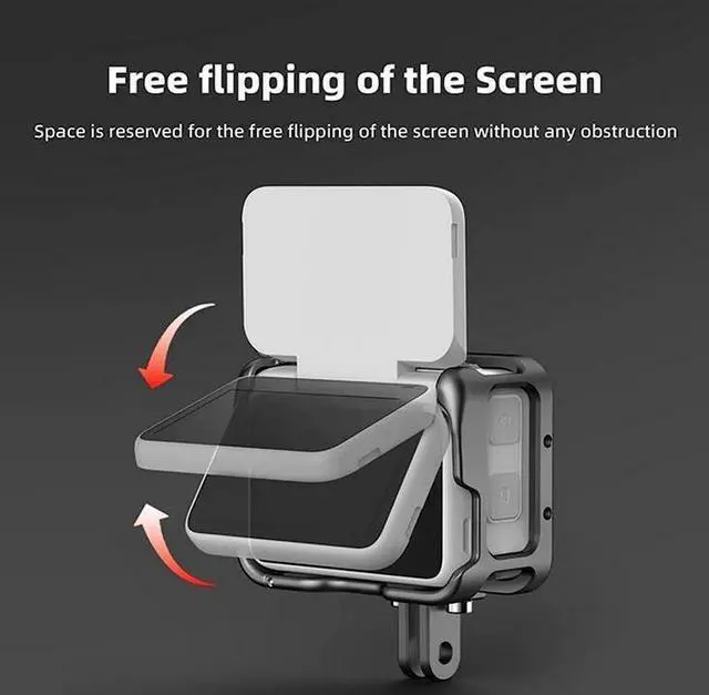 Alt view image 4 of 5 - Coyktonty Metal Cage/Metal Protective Frame for Insta360 GO 3/GO 3S,Attachable microphone, fill-in light