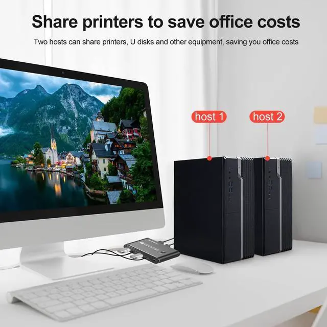 Alt view image 5 of 5 - kvm Switch Displayport 2 Port 1440p kvm Switch displayport 1 Monitors 2 Computers 240hz dp kvm Switch 144hz kvm Switch 1 Monitors 2 Computers dp 1440p 120hz 144hz 165hz 240hz FreeSync G-SYNC Daoistek