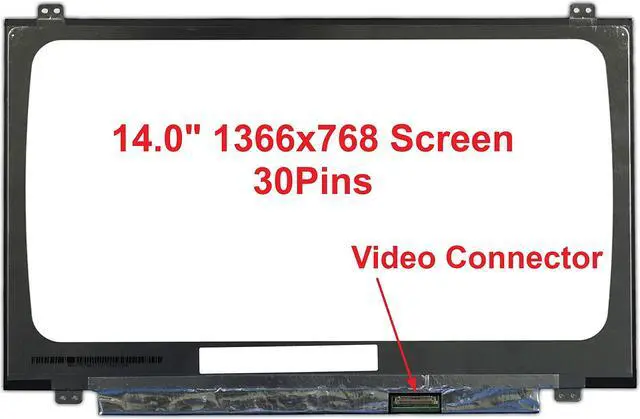 Alt view image 2 of 5 - FULLCOM New LCD Replacement Screen HD 1366x768 (Non Touch) 14.0 Inch N140BGA-EA4 30 Pin Matte for HP Chromebook 14A G5 for Laptop/Display/Screen/LCD Application