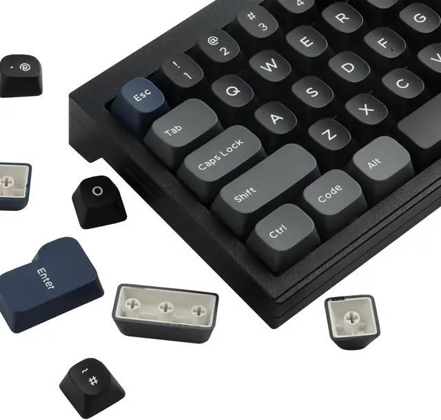 Main image of Hyekit PBT Keycaps - YMK Profile, Double Shot, Keycaps 75 Percent, 172 Keys Complete Set, Cool Custom Keycap Set for Cherry Gateron MX Mechanical Keyboard, Dark Night