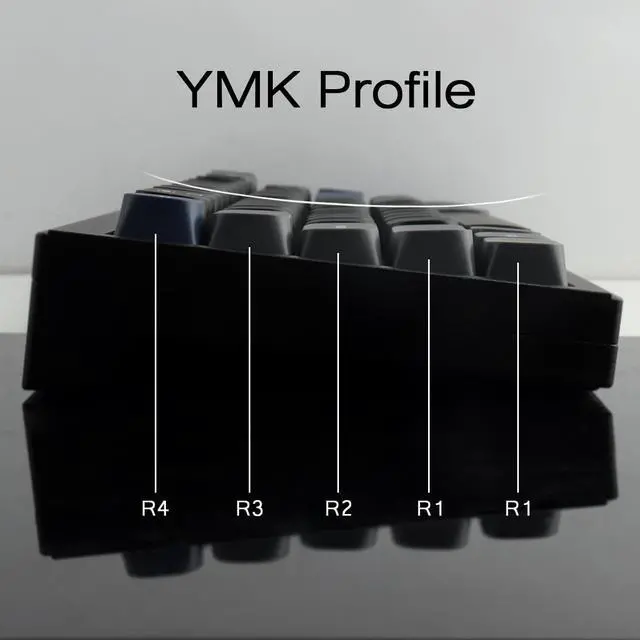 Alt view image 5 of 5 - Hyekit PBT Keycaps - YMK Profile, Double Shot, Keycaps 75 Percent, 172 Keys Complete Set, Cool Custom Keycap Set for Cherry Gateron MX Mechanical Keyboard, Dark Night
