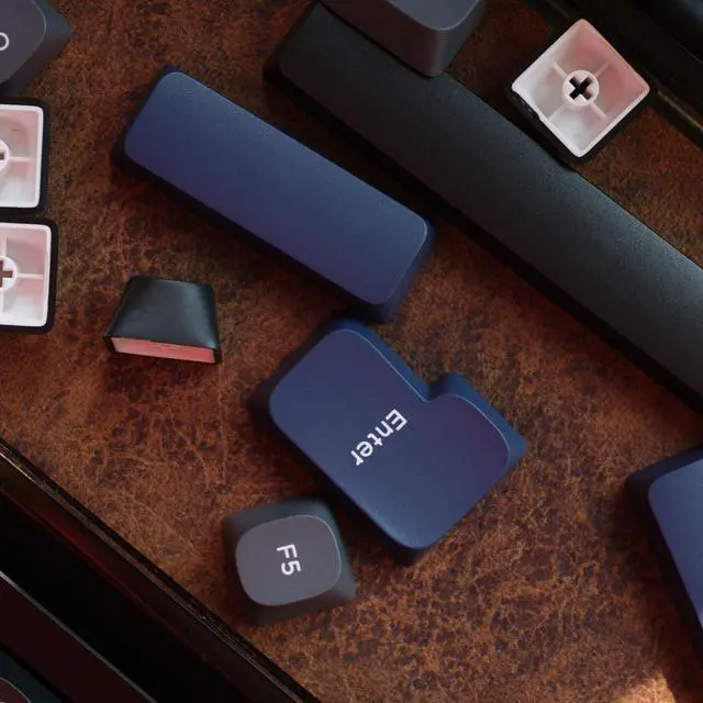 Alt view image 3 of 5 - Hyekit PBT Keycaps - YMK Profile, Double Shot, Keycaps 75 Percent, 172 Keys Complete Set, Cool Custom Keycap Set for Cherry Gateron MX Mechanical Keyboard, Dark Night