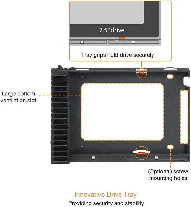 Alt view image 5 of 5 - ICY DOCK 1 Bay 2.5 SAS/SATA HDD/SSD Tool-Less Enclosure for External 3.5" Bay | ExpressCage MB741SP-B