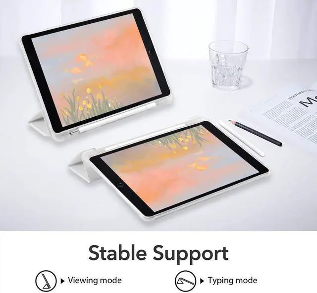 Alt view image 4 of 5 - JOYLAND Cute Bear Pad Case for 11 Inch iPad Pro 2022/2021/2020/2018, Clear TPU Smart Stand Back Cover with Pencil Holder for Girls Women Kids, Auto Wake/Sleep Foldable Shockproof Protective Case