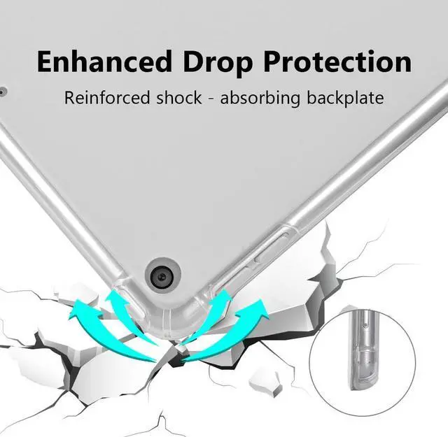 Alt view image 5 of 5 - JOYLAND Cute Bear Pad Case for 11 Inch iPad Pro 2022/2021/2020/2018, Clear TPU Smart Stand Back Cover with Pencil Holder for Girls Women Kids, Auto Wake/Sleep Foldable Shockproof Protective Case