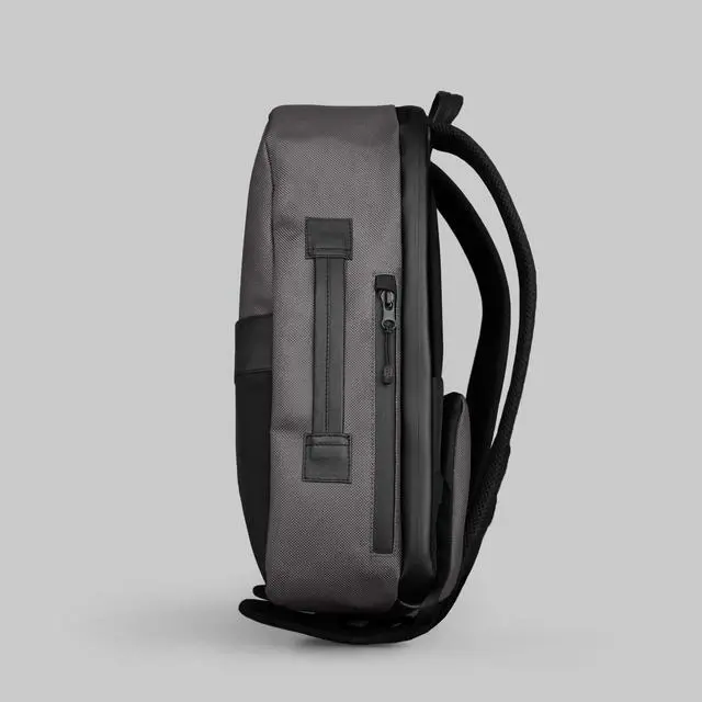 Alt view image 3 of 5 - The Frenchie Co. Super Light Ballistic Speed Backpack | Gray | Super Fast Access Work & Travel Laptop Backpack for Men | Anti-Theft Magnetic Closure | 13in computer |Ballistic Nylon 18L