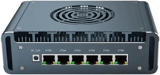 Main image of Micro Firewall Appliance, 6 i226-V 2.5Gbe LAN Ports, Fanless Mini PC Celeron N100 Quad Core, DDR5 1*M.2 Support AES-NI Barebone Router PC VPN,HDMI DP USB3.0 NO RAM (DDR5) NO SSD(M.2 Nvme)