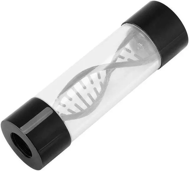 Alt view image 2 of 5 - PC Water Flow Meter, Multiple Color Metal Spiral G1/4 Female Thread Water Flow Meter for Computer Water Cooling Systems (Black)