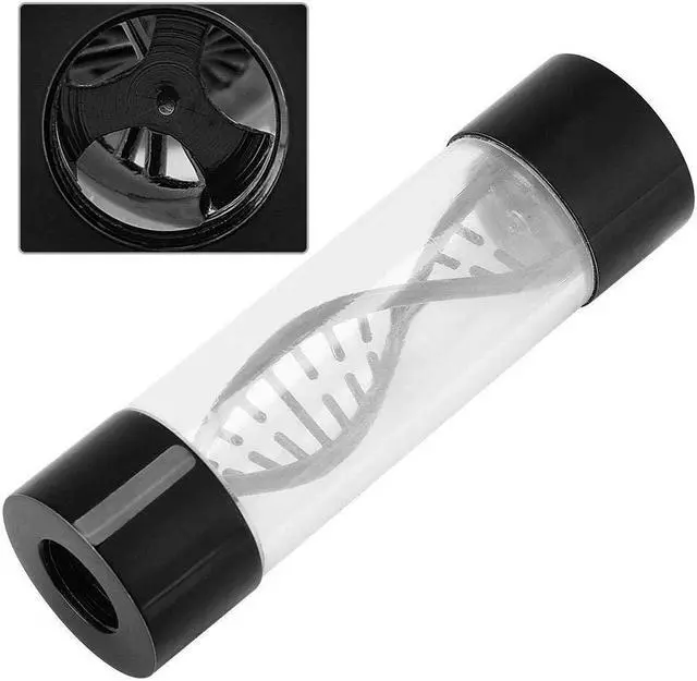 Alt view image 4 of 5 - PC Water Flow Meter, Multiple Color Metal Spiral G1/4 Female Thread Water Flow Meter for Computer Water Cooling Systems (Black)