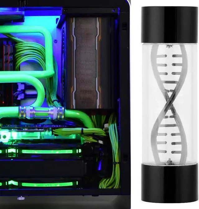 Alt view image 5 of 5 - PC Water Flow Meter, Multiple Color Metal Spiral G1/4 Female Thread Water Flow Meter for Computer Water Cooling Systems (Black)