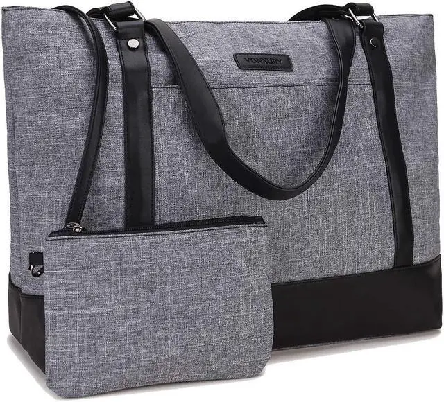 Main image of Laptop Tote Bag for Women, 15.6 Inch Computer Shoulder Bag Teacher Work Bag Travel Purse with Small Pouch VONXURY