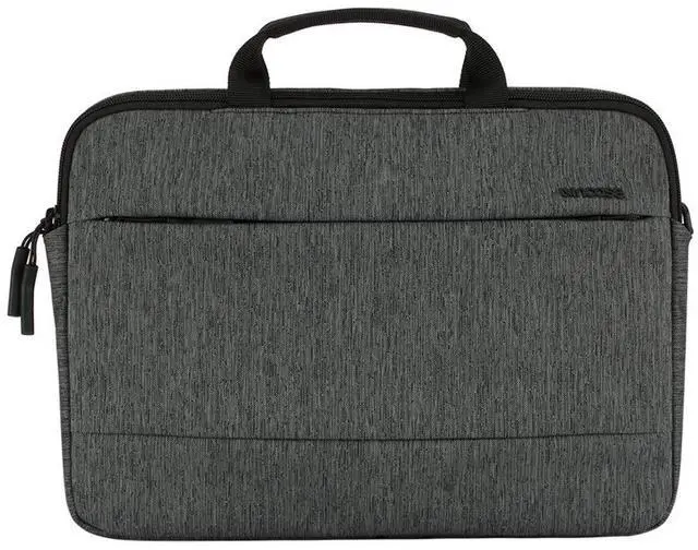 Main image of Incase City Brief Messenger Bag for 16 inch Laptops and Tablets - Plush Fleece Lined Laptop Compartment, Quick Access Pocket for Accessories, Adjustable Shoulder Strap - Heather Black/Gunmetal Grey