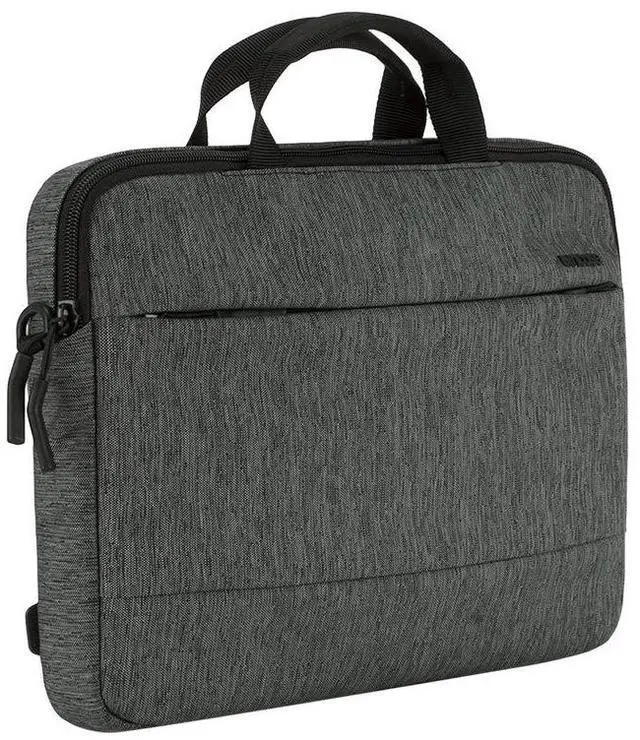 Alt view image 3 of 5 - Incase City Brief Messenger Bag for 16 inch Laptops and Tablets - Plush Fleece Lined Laptop Compartment, Quick Access Pocket for Accessories, Adjustable Shoulder Strap - Heather Black/Gunmetal Grey