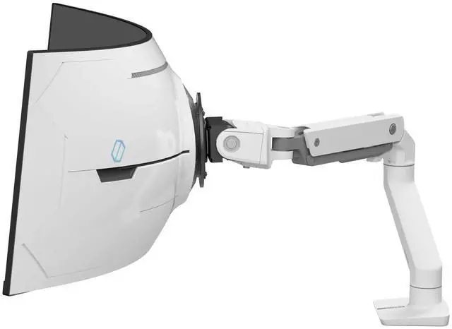 Main image of Ergotron - HX VHD Premium Heavy Duty Gaming Monitor Arm, Single Monitor Desk Mount - for 1000R Curved Ultrawide Monitors Up to 57 Inches, 9-14 Inches Depth, VESA 75x75mm or 100x100mm - White
