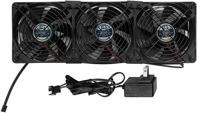 Main image of Coolerguys Pre-Assembled Triple 120mm Fan Cooling Kit with US Outlet Power Adapter