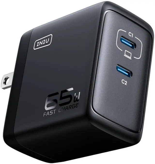 Alt view image 3 of 5 - INIU [100W, 6.6ft 2-Pack USB C to USB C Cable + 2-Port 65W USB C Charger Block