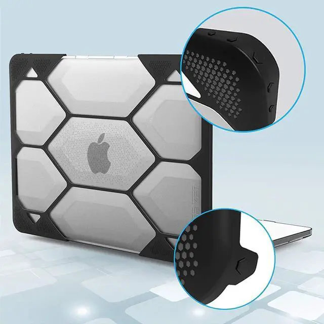 Alt view image 3 of 5 - IBENZER Compatible with MacBook Pro 13 Inch Case 2015 2014 2013 2012 A1502 A1425, Heavy Duty Protective Hard Shell Case Cover for Old Version Apple Mac Pro Retina 13, Clear, HR13CYCL