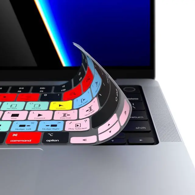 Alt view image 5 of 5 - Final Cut Pro Keyboard Cover for 14" & 16" MacBook Pro 2021+,100 Functional Shortcut Keys for Video Editing by Editors Keys for M Series Macs
