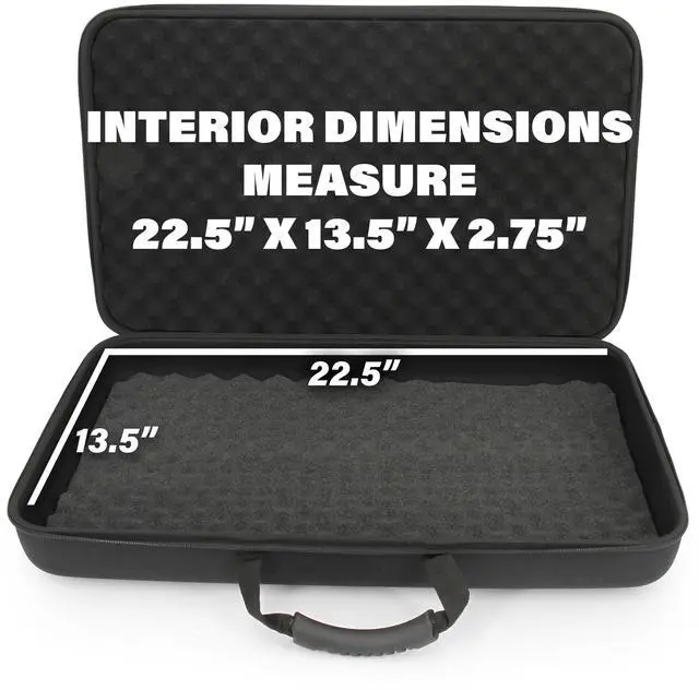 Alt view image 4 of 5 - CASEMATIX Portable Monitor Case for 15.6" to 24" Gaming Monitors or Laptops, Hard Shell EVA Screen Cover with Padded Foam, Fits Accessories for 15.6 to 17.3 Inch Screens (Black)