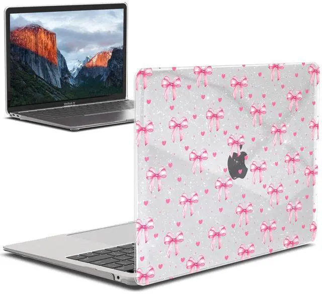 Main image of IBENZER Compatible with New MacBook Air 13 inch case 2022 2021 2020 M1 A2337 A2179 A1932, Hard Shell Case for Mac Air 13 with Touch ID (2018-2022), Bow, AT13-BOW