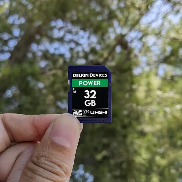 Alt view image 2 of 2 - Delkin Devices Power 32GB SDHC UHS-II (U3/V90) Memory Card - 300MB/s Read, 250MB/s Write | High-Performance Card for 8K, 4K, HDR, 360o Video and Cameras