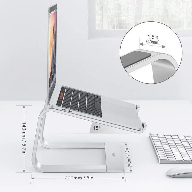 Alt view image 2 of 5 - OMOTON Laptop Stand and Double Vertical Laptop Stand